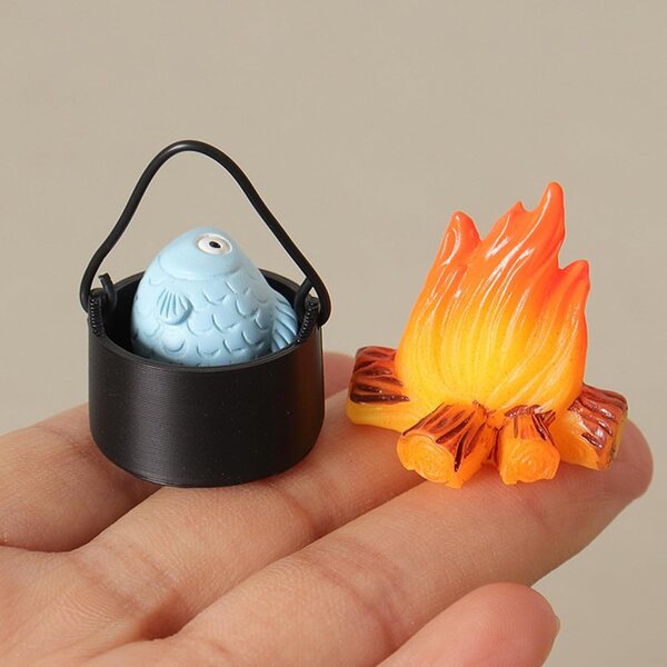1/12 Brennholz-Miniaturset für Puppenhäuser und Camping-Dioramen