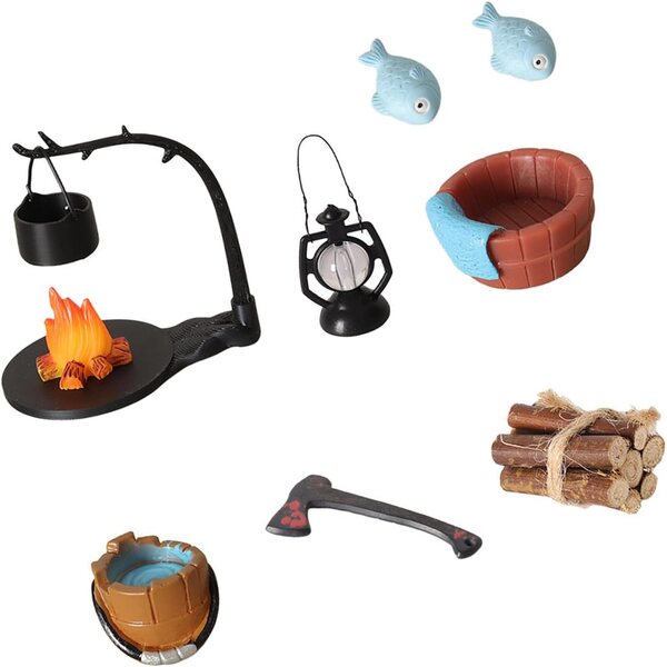 1/12 Brennholz-Miniaturset für Puppenhäuser und Camping-Dioramen