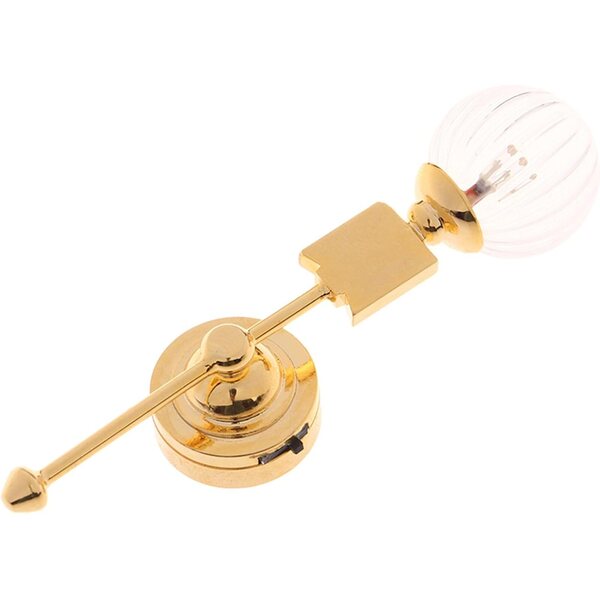 Lampada da Parete Casa delle Bambole in Metallo e Vetro | Accessorio Decorativo 7,9 cm
