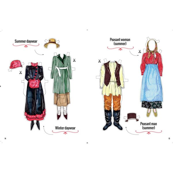 Boîte de poupées en papier : La révolution russe avec des costumes historiques à découper