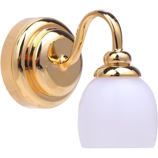 1/12 Miniatur-LED-Wandleuchte für Puppenhäuser – elegante Metallapplikation