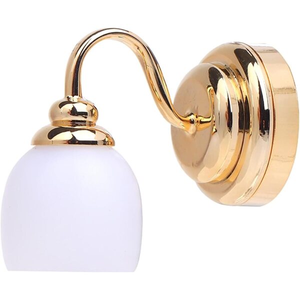 1/12 Miniatur-LED-Wandleuchte für Puppenhäuser – elegante Metallapplikation