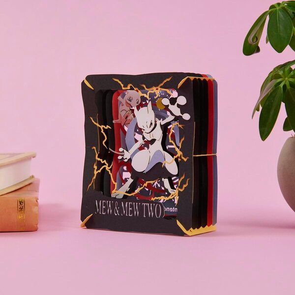 Ensky Pokémon Mew & Mewtwo Teatro de Papel – Künstlerisches 3D-Papierpuzzle