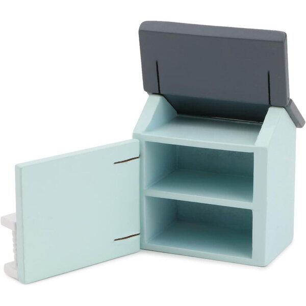 Statuetta vintage in legno miniatura per decorare casa e scrivania, stile cottage