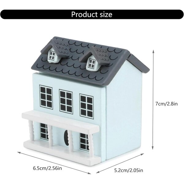 Statuetta vintage in legno miniatura per decorare casa e scrivania, stile cottage