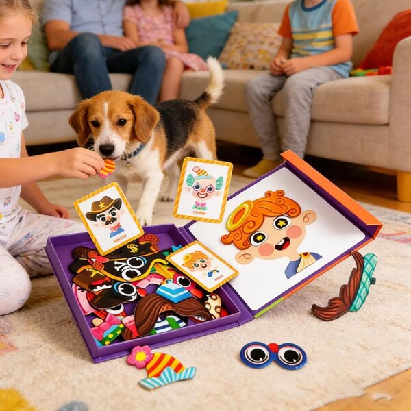 Magnetisches Anziehspiel für Mädchen von 3–6 Jahren – lehrreiches und tragbares Puzzle