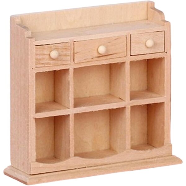 Armadio in legno miniatura scala 1:12 per case delle bambole - mobili artigianali realistici