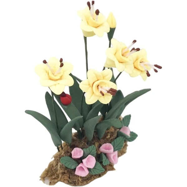 Fiore Miniatura in Resina per Casa delle Bambole e Decorazioni 6,5 cm