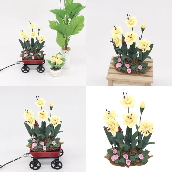 Fiore Miniatura in Resina per Casa delle Bambole e Decorazioni 6,5 cm