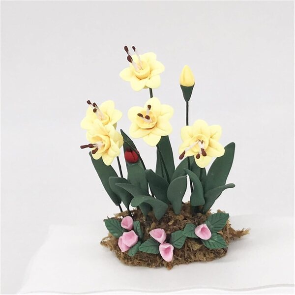 Fiore Miniatura in Resina per Casa delle Bambole e Decorazioni 6,5 cm