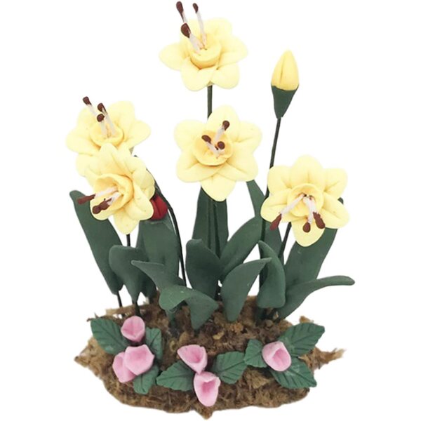 Fiore Miniatura in Resina per Casa delle Bambole e Decorazioni 6,5 cm