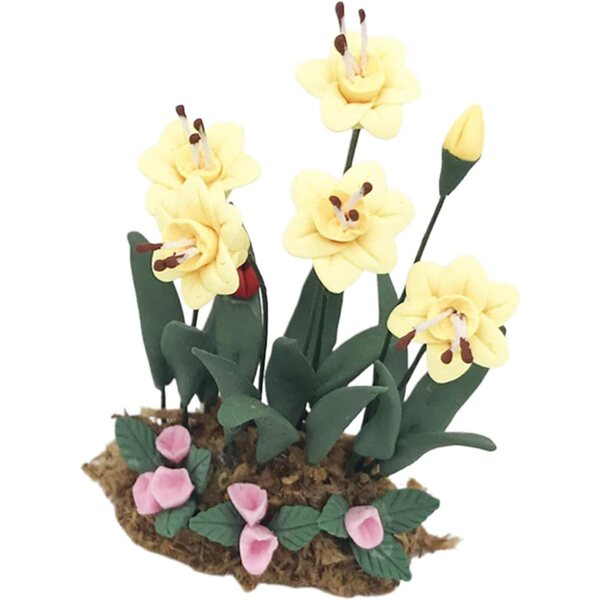Fiore Miniatura in Resina per Casa delle Bambole e Decorazioni 6,5 cm