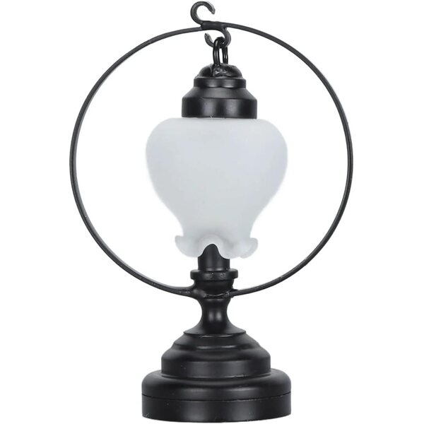 Lampada da Tavolo in Miniatura per Case delle Bambole 1:12 Accenti Eleganti in Metallo