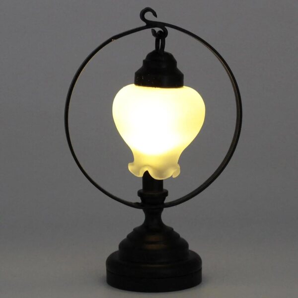 Lampada da Tavolo in Miniatura per Case delle Bambole 1:12 Accenti Eleganti in Metallo