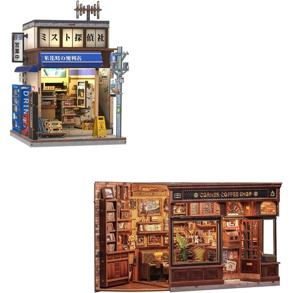 CUTEBEE Book Nook Kit - Maison miniature DIY avec LED et anti-poussière pour adultes