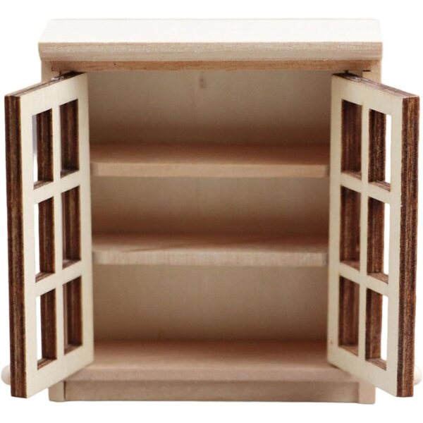 Armadietto in legno miniatura 1:12 per case delle bambole, decorazione e artigianato