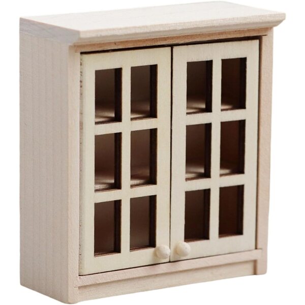 Armadietto in legno miniatura 1:12 per case delle bambole, decorazione e artigianato