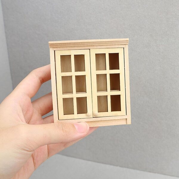 Armadietto in legno miniatura 1:12 per case delle bambole, decorazione e artigianato