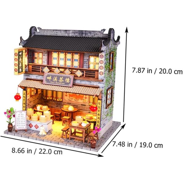 Hemobllo Modelo Casa DIY de Montaje y Miniatura Artesanal Estilo Tradicional para Decoración y Regalo Educativo