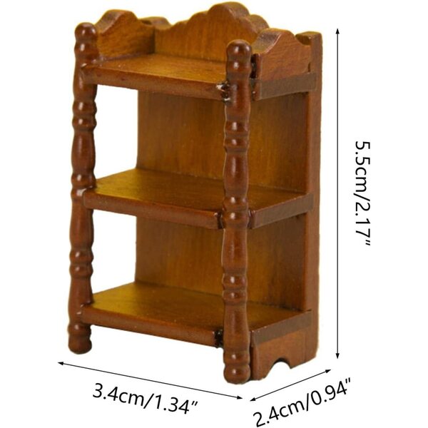 Comodino in legno 1:12 per bambini e collezionisti, arredamento miniatura vivace e dettagliato