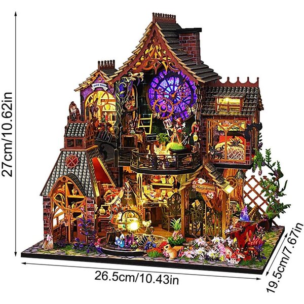Miniaturhaus-Bausatz aus Holz mit Möbeln, kreatives Modell für Erwachsene