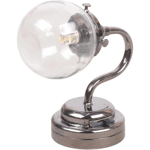 Lampada da parete in vetro scala 1/12 con telaio in metallo per casa delle bambole