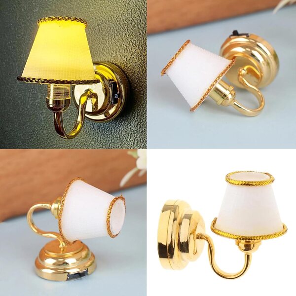 Wandlampe Miniatur Metall Puppenhaus Wohnzimmer Rollenspiel