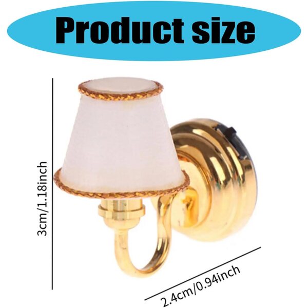 Wandlampe Miniatur Metall Puppenhaus Wohnzimmer Rollenspiel