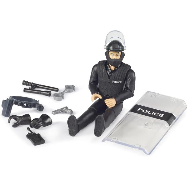 Bruder 62151 - bworld Figura Fuerzas Especiales de la Policía - Figura de Juguete, policía, intervención, Unidad Especial, Persona