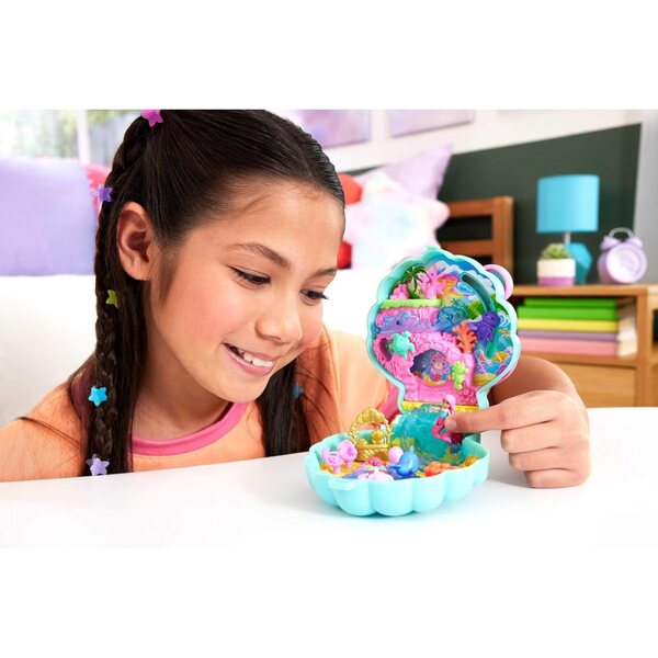 Polly Pocket Isla Purpurina: Spielset mit Meerjungfrau, Maskottchen und thematischen Accessoires