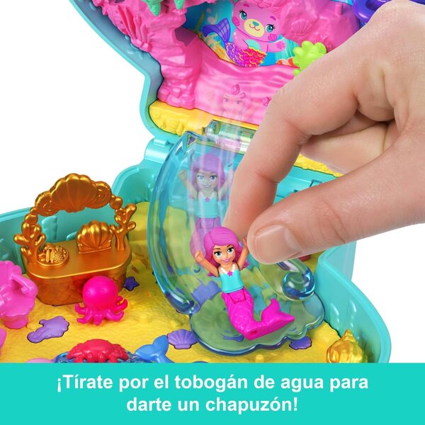 Polly Pocket Isla Purpurina: Spielset mit Meerjungfrau, Maskottchen und thematischen Accessoires