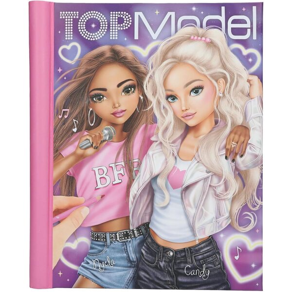 TOPModel My BFF Depesche - Ktieb tal-kulur b'LEDs, ħsejjes u 40+ paġna kreattiva