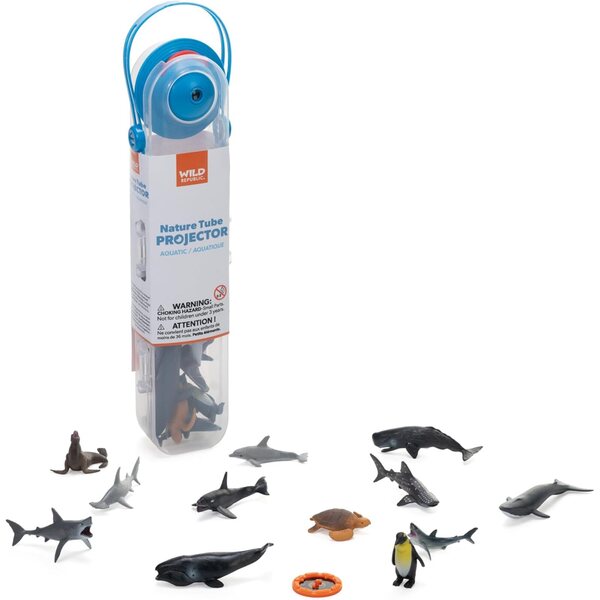 Wild Republic Nature Tube Projector Ocean med figurer og Ocean Image Projector