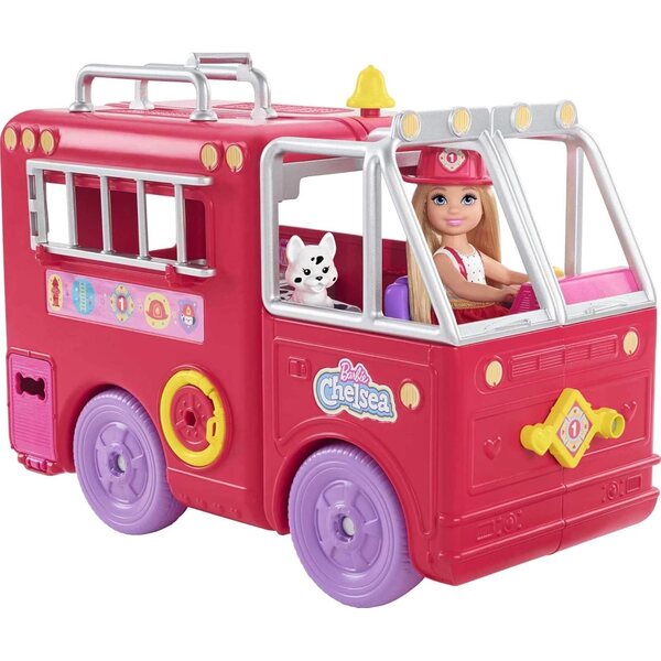 Barbie Chelsea s igračkom kamionom bombarderom i dodacima za djecu 3+