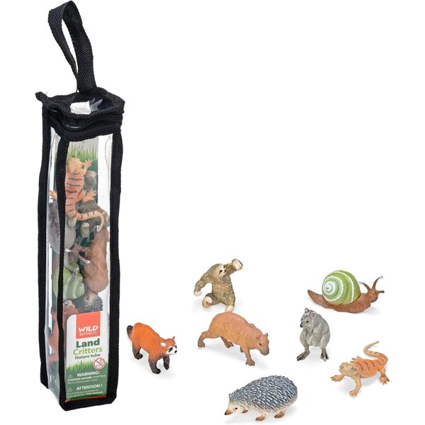 Wild Republic Nature Tube Land Critters - Uddannelsessæt med realistiske landdyr