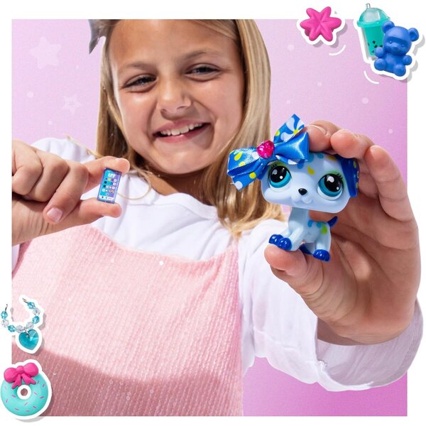 Littlest Pet Shop Süßes und elegantes Paket mit 4 Maskottchen und 36 Accessoires