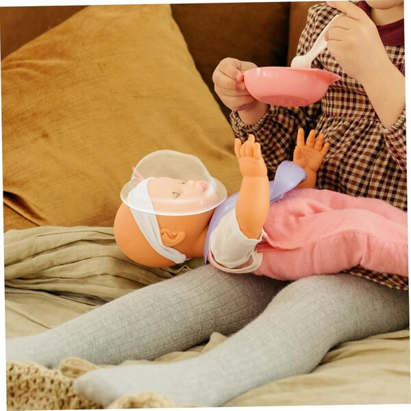 YARNOW 4 Transparent Plastic Masks for DIY Doll Faces