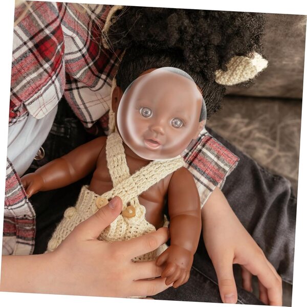 YARNOW 4 Transparent Plastic Masks for DIY Doll Faces