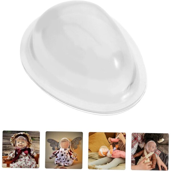 YARNOW 4 Transparent Plastic Masks for DIY Doll Faces