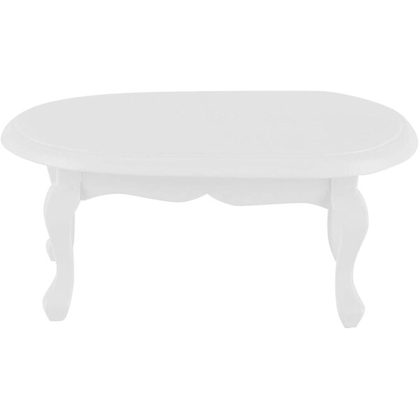 Tavolino bianco in legno per casa delle bambole scala 1:12, miniatura dettagliata