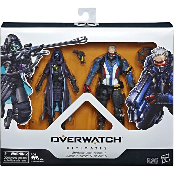 Overwatch Shrike Ana et Soldier 76 - Figurines Hasbro pour enfants