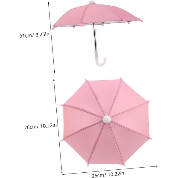 Paraguas para muñecas Hemobllo 4 Einheiten pastellfarbenes Zubehör wahr 26 cm