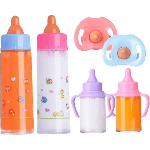 Set 6 boca s Chupetes za Muñecas, Leche i Jugo Que Desaparecen - SunaOmni