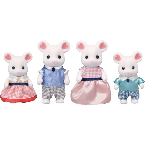 Sylvanian Families 5308 Familia Ratón Marshmallow - Set van 4 figuren voor creatief spel voor kinderen