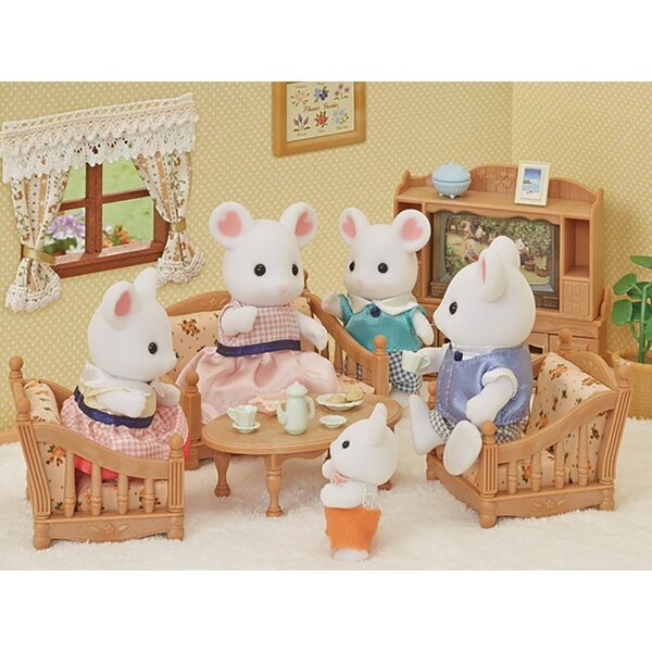Sylvanian Families 5308 Familia Ratón Marshmallow - Set van 4 figuren voor creatief spel voor kinderen