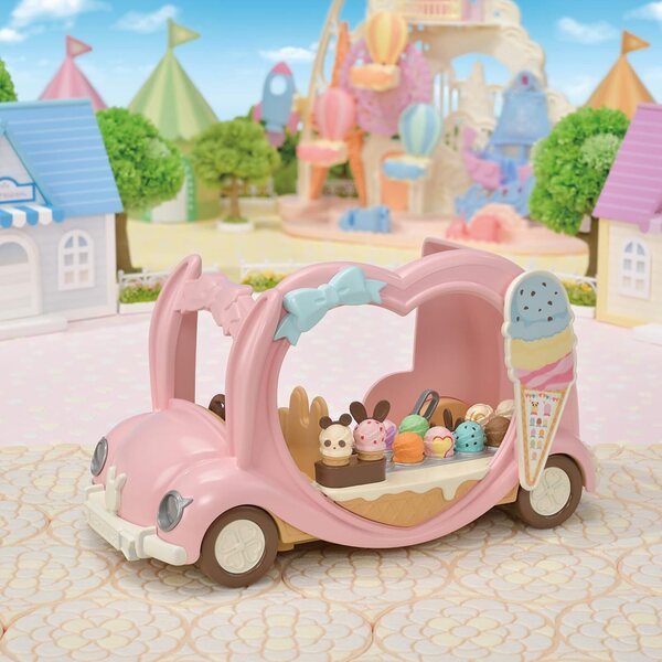 SYLVANIAN FAMILIES Helados Van met 30 accessoires en Husky Family Set 5 figuren