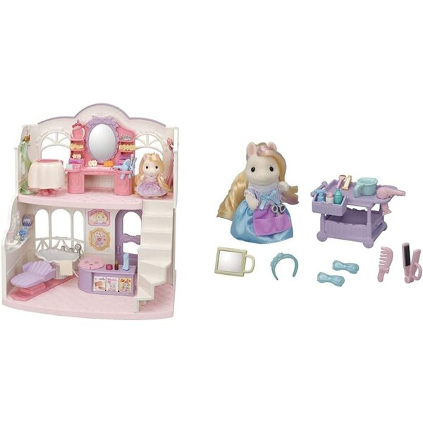 Sylvanian Families Schoonheidssalon Pony met Serafina Stylist Set - Casa de Muñecas