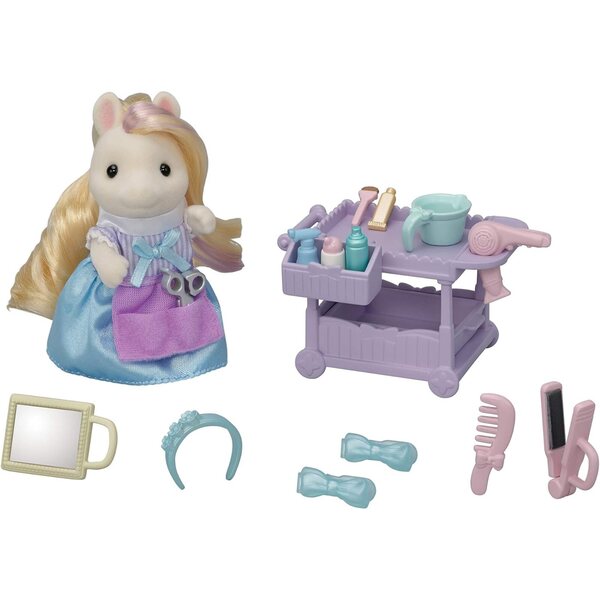 Sylvanian Families Schoonheidssalon Pony met Serafina Stylist Set - Casa de Muñecas