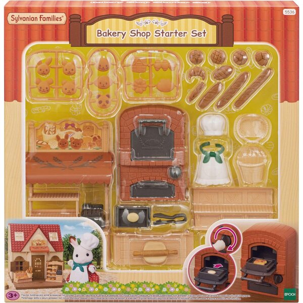 Ensemble de salle de boulangerie et Trillizzi Sylvanian Families avec accessoires et meubles