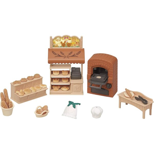 Ensemble de salle de boulangerie et Trillizzi Sylvanian Families avec accessoires et meubles